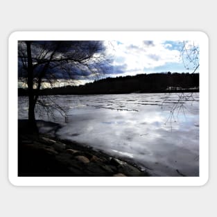 Frozen Jamaica Pond, Jamaica Plains Sticker